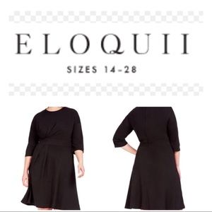 Eloquii Dress - Plum Color - Zips in Back